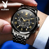 Casual Luxury Original Waterproof Calendar Stainless Steel Multifunction Quartz Fashion Trendy Top Brand Watches