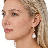14K Gold Filled Simple Pearl Drop Luxury Earrings for Women High Quality Fine Jewellery