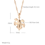 14K Gold Filled Creative Unique Romantic Leaf Pendant Daily Fashion Necklace
