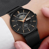 New Arrival Luxury Waterproof Ultra Thin Date Steel Strap Casual Quartz Sports Men Watches - The Jewellery Supermarket