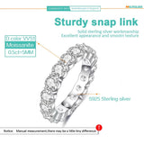 Lovers Round Full 0.3/0.5ct VVS1 D Moissanite Eternity Engagement Wedding Rings 925 Sterling Silver Fine Jewellery