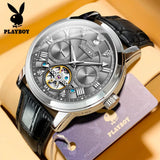 Excellent Automatic Top Brand Mechanical Watch Tourbillon Sport Leather Casual Business Fashion Wristwatches