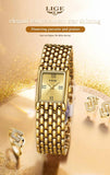 New Fashion Casual Luxury Gifts New Watches for Women Waterproof Square Dial Steel Belt Quartz Wrist Watches