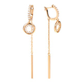 14 Karat Gold Filled AAA Zircon Diamonds Trendy Fine Daily Long Tassel Dangle Earrings