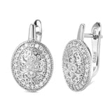 Luxury Retro Filled Rose Gold of 14-Karat Purity AAA Zircon Diamonds Drop Earrings - Ethnic Party Jewellery