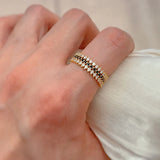 14K Gold Filled AAA Zircon Diamonds Full Paved Fashion Elegant Rings For Women