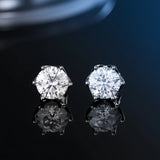 Multicolour 0.1ct-2carat Moissanite Diamonds  D VVS1 925 Silver Stud Earrings