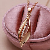 Fine 14K Gold Filled Geometry Natural AAA Zircon Diamonds Romantic Long Pendant Necklace