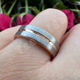 Brushed And Center Groove Finish 6MM Men Women Tungsten Wedding Rings