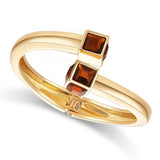 New High-end Exquisite Double Square Shape Cuff Bracelet Crystal Statement Bangle Fashion Jewellery for Women