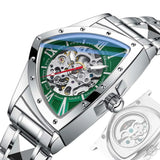 Leisure Hollow Triangle Design Fashion Automatic Movement Mechanical Mens Wristwatches. Luxury WatchesMen Gifts