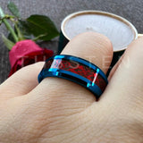 New 8MM Dragon Design Beveled Polished Edges Tungsten Wedding Rings For Men and Women Classic Jewellery