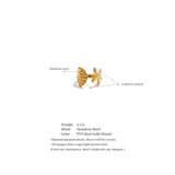 18K Gold Plated Ocean Style Stainless Steel Metal Shell Starfish Adjustable Summer Charm Ring