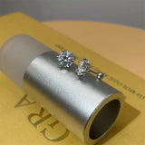 Premium 0.2-3ct Moissanite Diamonds Sterling Silver Unisex Stud Earrings