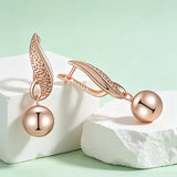 14 Karat Gold Filled Ball Drop Simple Glossy  High Quality Daily Fine Jewellery Earrings