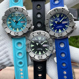 Monster 200M Waterproof NH36 Day Function Sapphire Glass Automatic Movement Steel Bezel SD1984 Steel Bracelet Watch