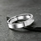 Classic Flat Top High Polished 4mm Multicolour Tungsten Carbide Wedding Rings