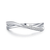 Selection of Silver Popular Irregular Stackable AAAA Lab Created Diamond Rings