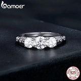 Fabulous 1.1CTTW D Color VVS1 Round Moissanite Diamonds Platinum Plated Ring Silver Lab Diamond Engagement Ring - The Jewellery Supermarket