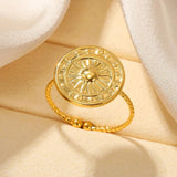 New In Stainless Steel 14K Gold Colour Rings For Women and Girls - Ideal Trendy Fashion Rings, Ideal Gifts - The Jewellery Supermarket