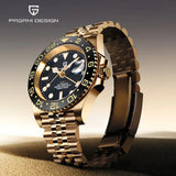 LUXURY DESIGN New PD-1662 V5 Men Mechanical Watches Luxury Ceramic Bezel Automatic 100M Waterproof GMT Watch for Men