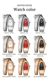Awesome Fashion Retro Light Luxury Serpentine Design Inlaid with Zirconia Diamond High End Women's Quartz Watch