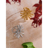 18K Gold Plated Stainless Steel Sun Flower Fashion Ring for Women  Daily Jewellery
