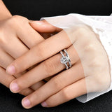 GRA Certified 2CT D Colour VVS1 Oval Moissanite Diamonds Engagement Wedding Ring Set for Women Silver Fine Jewellery