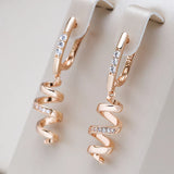 14 Gold Filled Drop Earrings AAA Lab Created Zircon Diamonds Rotate Earrings