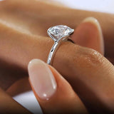 Superb Certified 1CT Solitaire Moissanite Lab Diamond Rings for Women Sterling Silver Engagement Wedding Jewellery