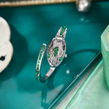 New Arrival Fashion Snake Design Women Bracelet Watches Inlaid with Rhinestones Cuff Bangle Quartz Jewellery Watches