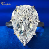 Wonderful Classic Pear Cut High Quality AAAAA High Carbon Diamonds White Sapphire Gemstone Fine Jewellery Rings - The Jewellery Supermarket