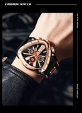 Top Fashion Triangle Chronograph Military Sport Army Mens Watches Luxury Waterproof Quartz Wristwatches