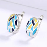 New Classic Irregular Colour Hnadmade Enamel Stamp Fashion Drop Earrings