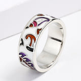 New Exquisite High-quality Irregular Colour Creative Handmade Enamel Ring