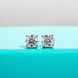 Stunning Gold Plated D Colour VVS1 4/3/2/1.6/1/0.6ct Moissanite Diamonds Stud Earrings - Fashion Fine Jewellery