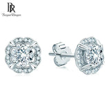 Vintage D Colour 0.5 Carat Flower Design Moissanite Diamonds Earrings For Women 925 Sterling Silver Fine Jewellery - The Jewellery Supermarket