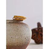 18K Gold Plated New Stainless Steel AAA Cubic Zirconia Layered Round Stackable Ring