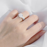Luxury 18KGP 0.6-4.2CT VVS1 D Colour Moissanite Diamonds 925 Silver Wedding Ring
