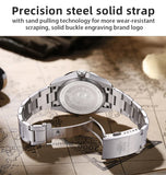Top Brand Business Stainless Steel Quartz Watches, Luxury Super Luminous 20Bar Diving Wristwatches Best Gift for Men