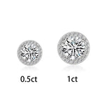 Awesome 0.5ct 1ct Round Moissanite Diamonds Unisex Stud Earrings Fine Jewellery