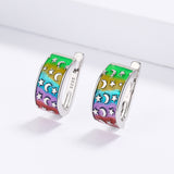 Fashion Handmade Enamel Moon Stars Colourful Drop Earrings