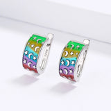 Fashion Handmade Enamel Moon Stars Colourful Drop Earrings