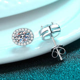 Terrific 1CT Oval Cut D Colour Moissanite Diamonds Earrings For Women - Sterling Silver Sparkling Fine Jewellery