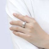 Selection of 2 Carat Multicolour VVS1 D Colour Moissanite Silver Wedding Rings