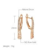 Exquisite 14K Filled Rose Gold AAA Zircon Diamonds Drop Earrings For Women - Fashion Creative Design Fine Jewellery