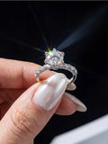 Luxury VVS1 D Colour 3 Carat Moissanite Diamond Large Gemstones Ring Fine Jewellery