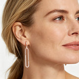 14K Rolled Gold Glossy Geometry AAA Zircon Diamonds Drop Earrings Daily Fine Jewellery