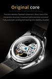 Luxury Brand New Fashion Original Skeleton Leather Strap Automatic Mechanical Wrist Watches for Men