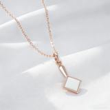 14 Rolled Gold White Enamel  High Quality Daily Fine Jewellery Pendant And Necklace